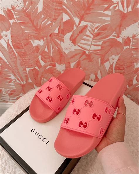 gucci sliders pink|pink gucci slides nordstrom.